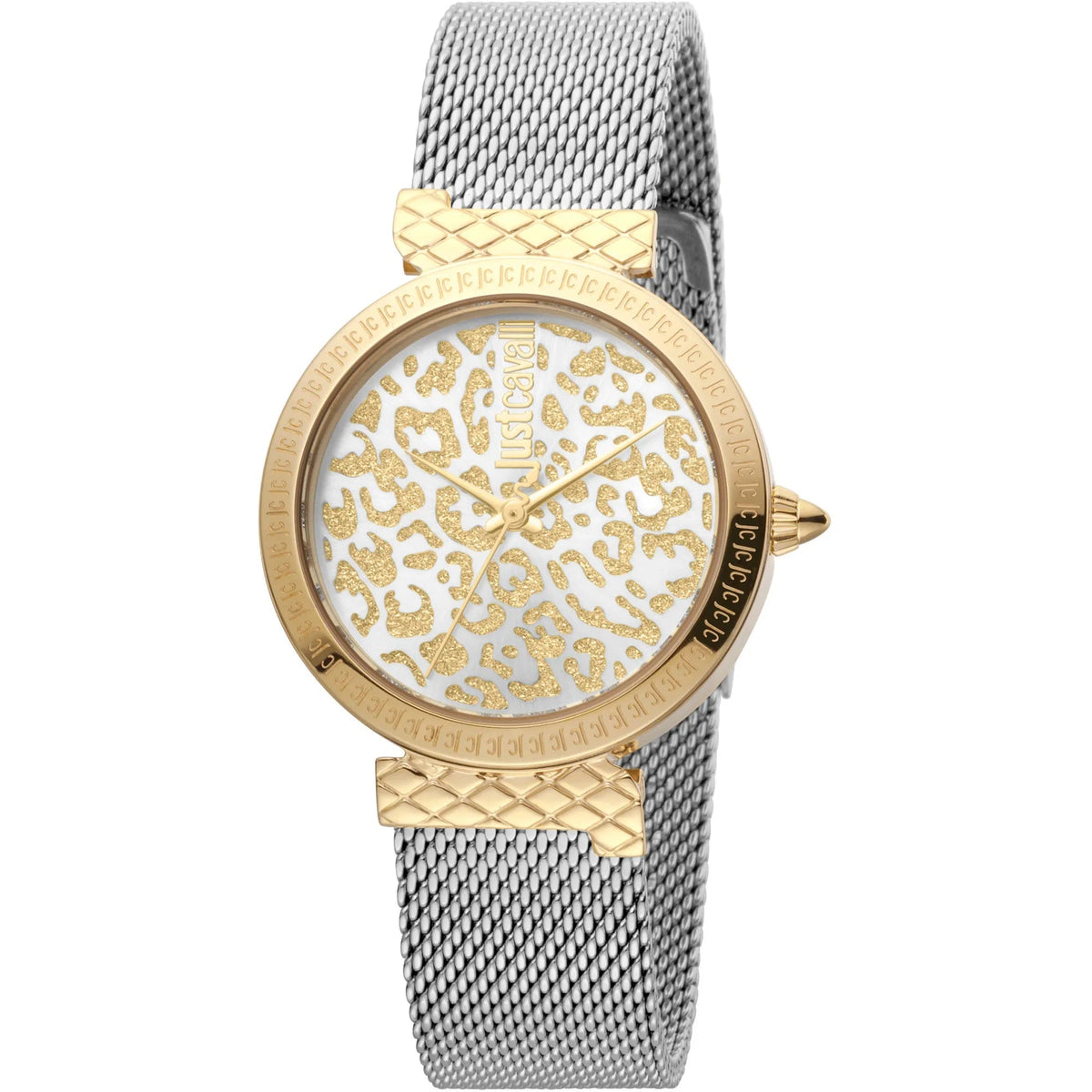 Just Cavalli Vibrazioni Steel Yellow Gold Leopard Glitter