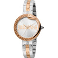 Just Cavalli Steel Silver Rose Gold Logo Serpente