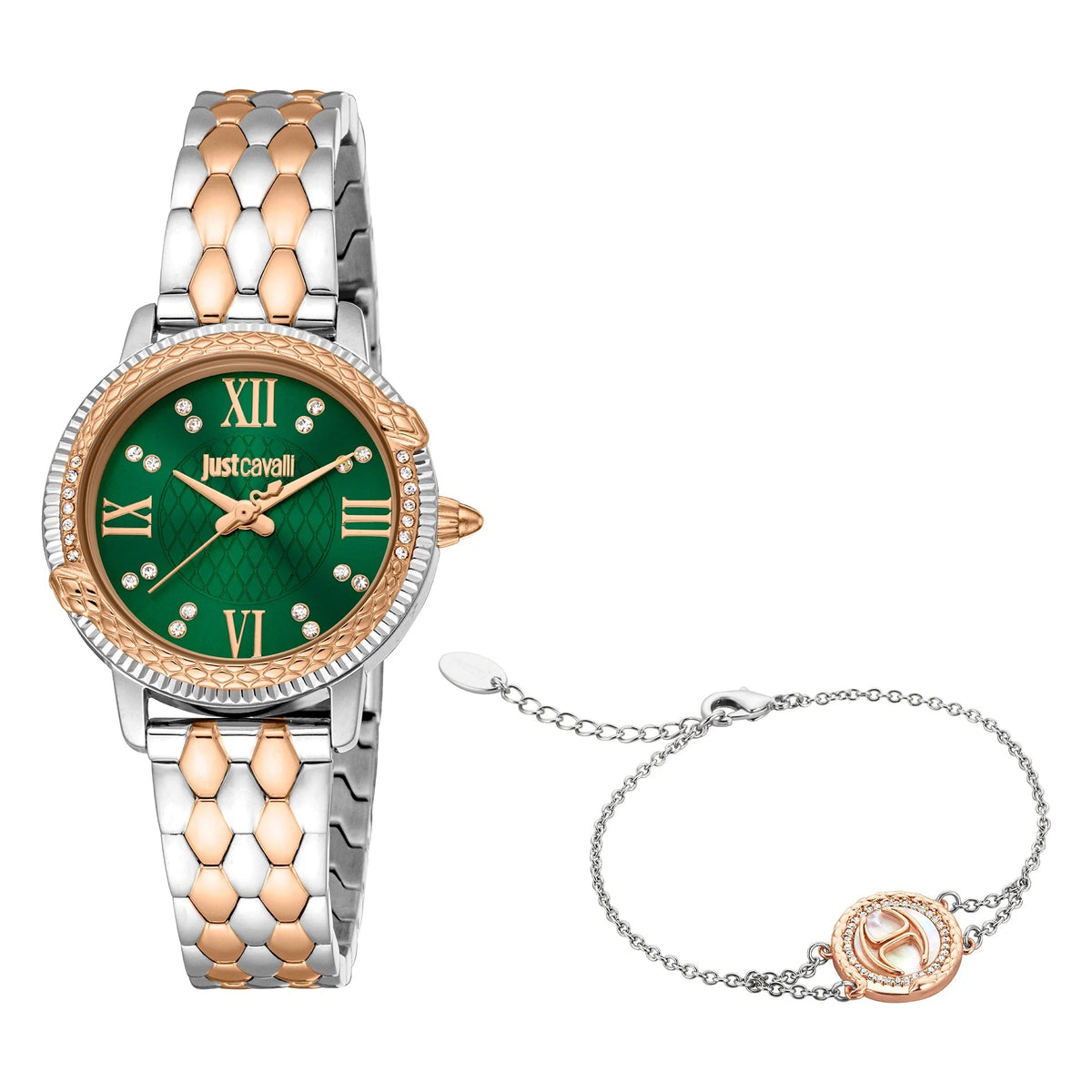 Just Cavalli Viperized Two Tones RG Bottle Green