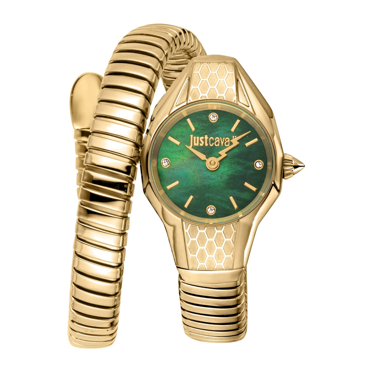 Just Cavalli Vivace Yellow Gold Green
