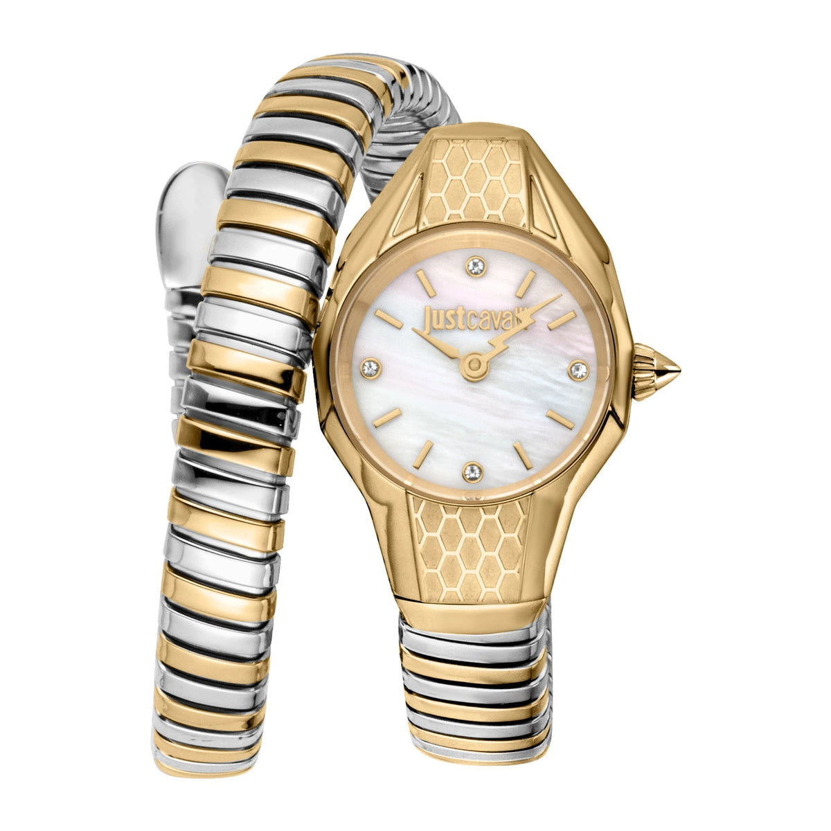 Just Cavalli Vivace Silver Yellow Gold Antique white