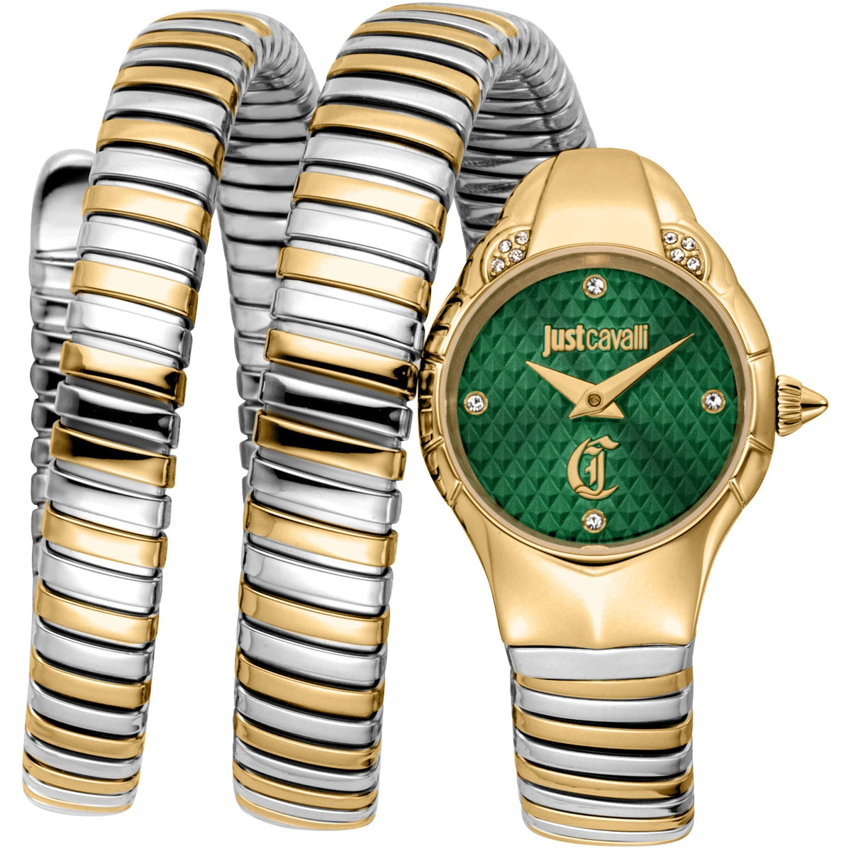 Just Cavalli Amanta Yellow Gold Silver Green