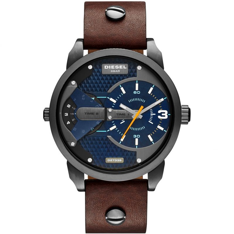 Diesel Dz7339 Men S Mini Daddy Gun Metal Watch