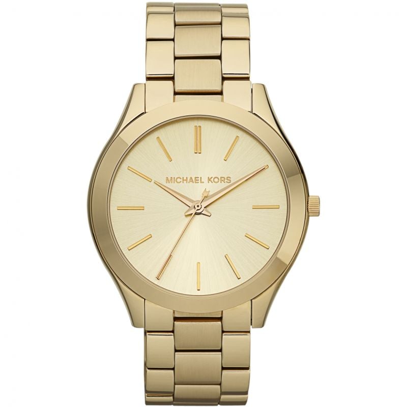 Michael Kors Mk3179 Ladies Slim Runway Gold Watch