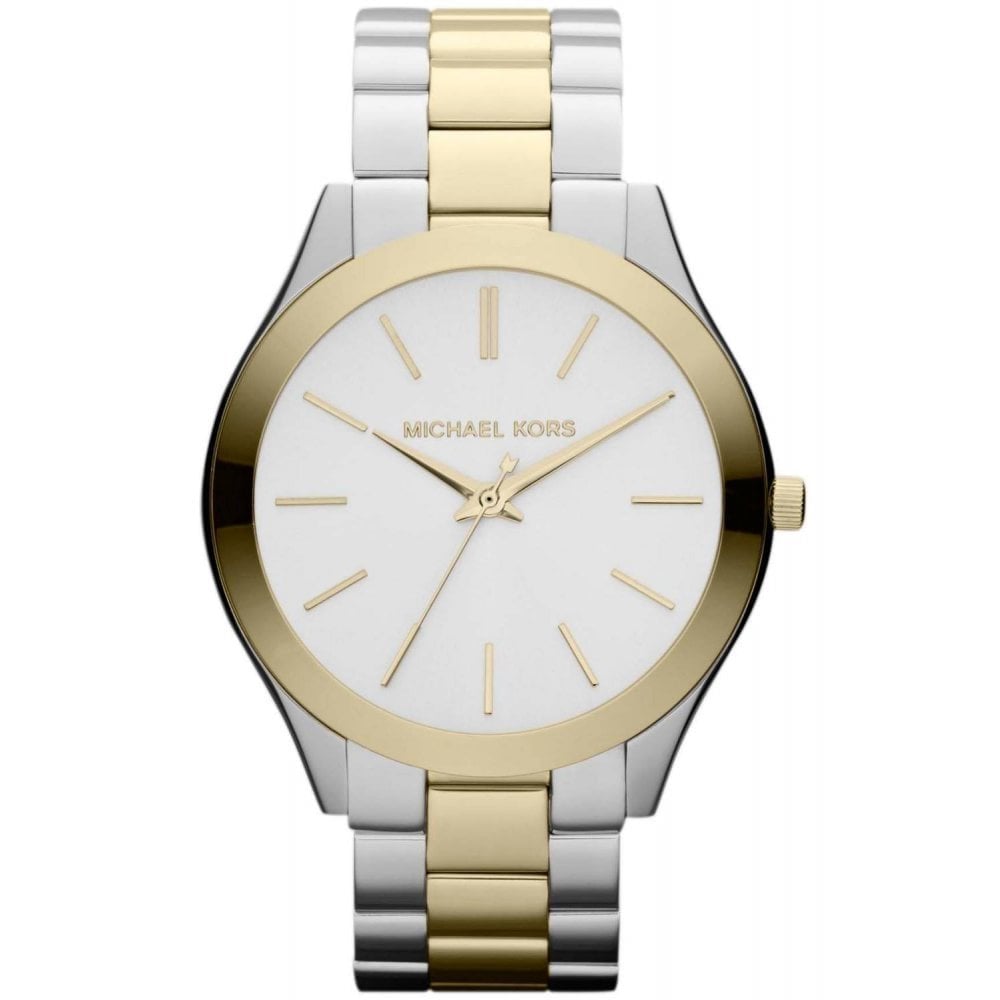 Michael Kors Mk3198 Ladies Slim Runway Two Tone Watch