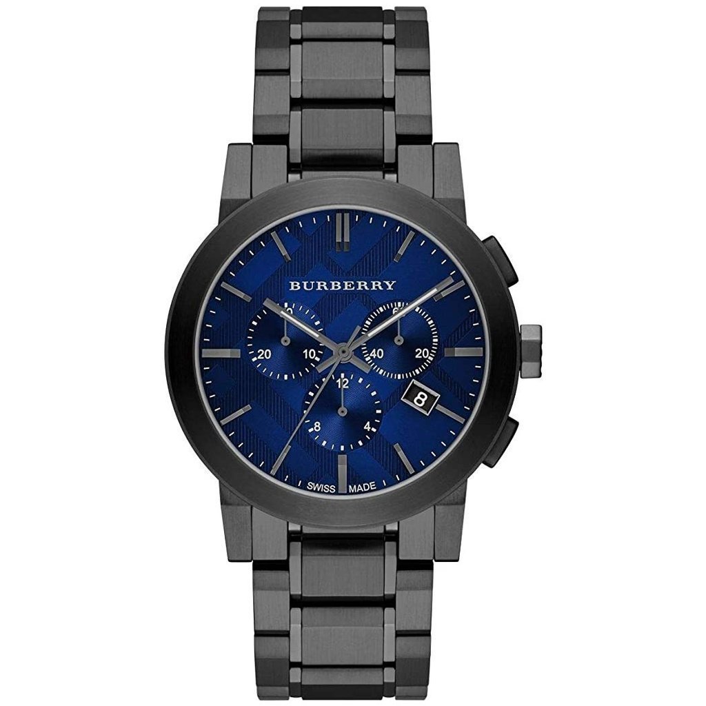 Burberry Mens Watch Chronograph The City Gun Metal Bu9365