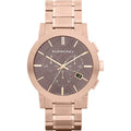 Burberry Mens Watch Chronograph The City Rose Gold Bu9353