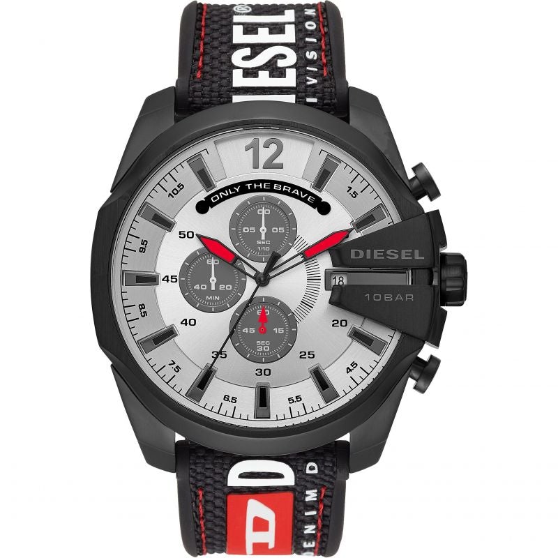 Diesel Dz4512 Men S Chronograph Mega Chief Black Grey Watch