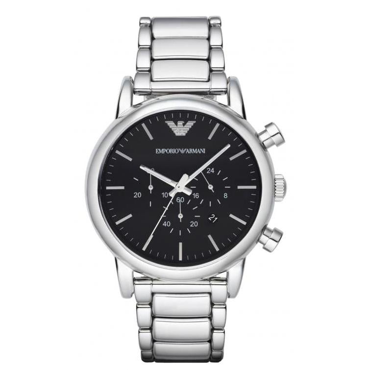 Emporio Armani Ar1894 Men S Luigi Silver Chronograph Watch