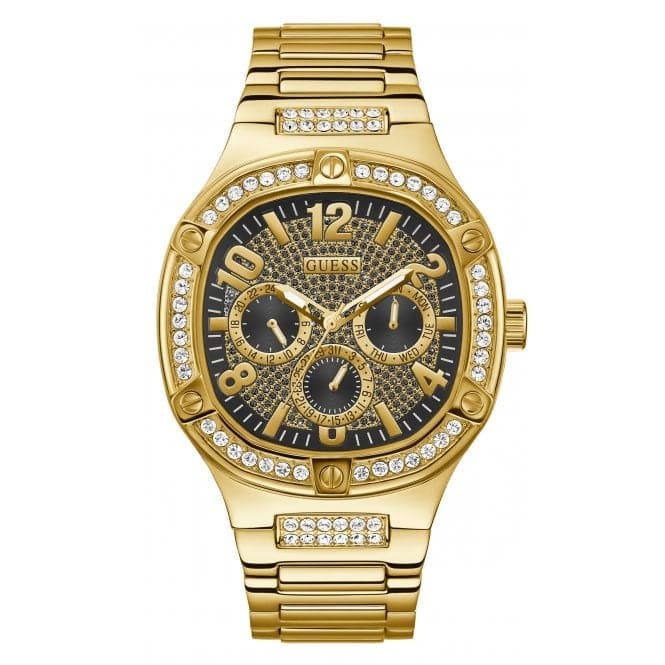 Guess Watches Gents Duke Stainless Steel Gold Watch Gw0576g2