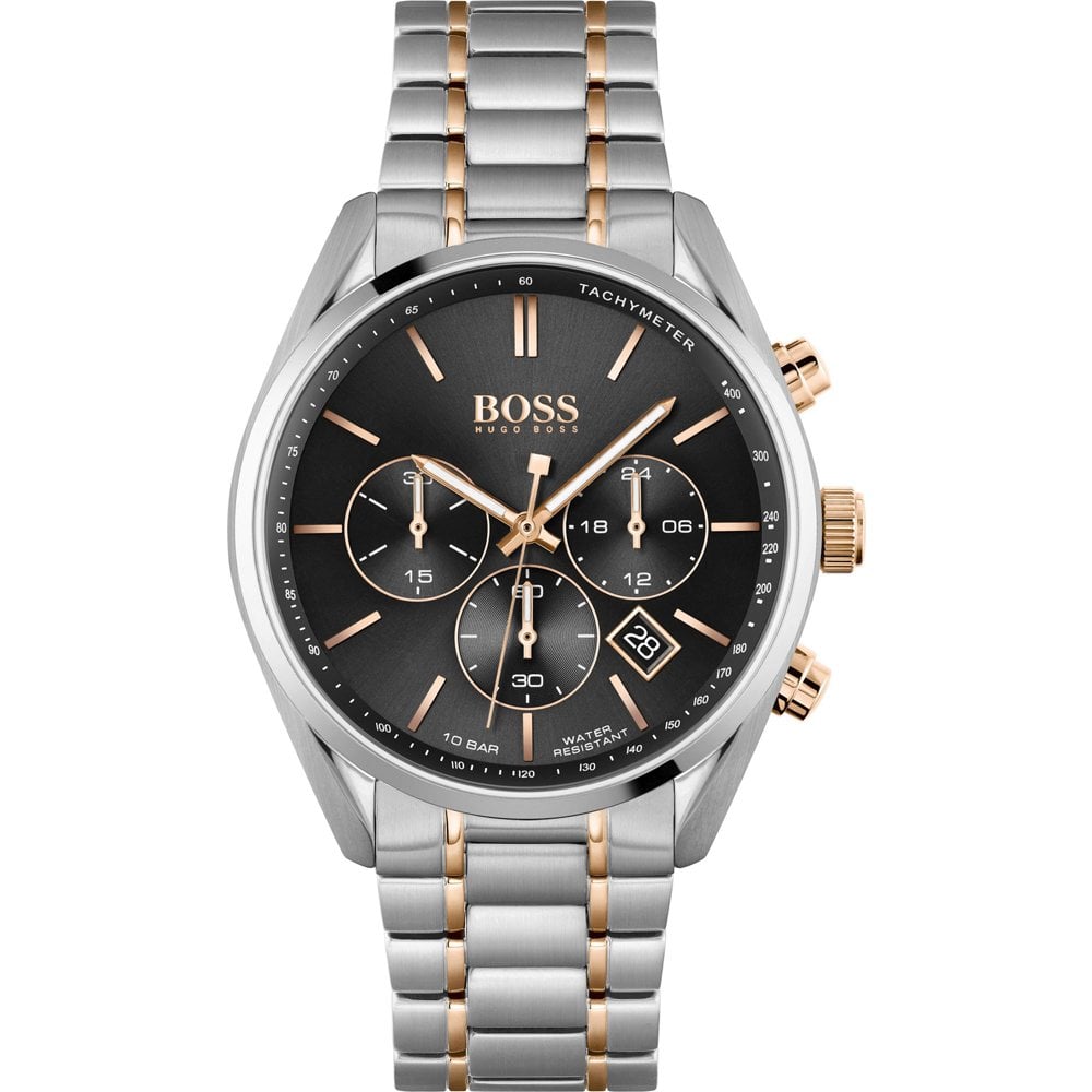 Hugo Boss Men S Watch Champion Two Tone Black Hb1513819