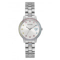 Guess Watches Ladies Three Of Hearts Silver Tone Watch Gw0657l1