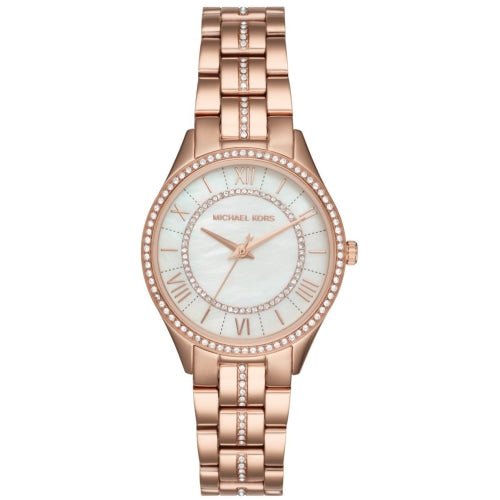 Michael Kors Mk3716 Ladies Lauryn Rose Gold Mother Of Pearl Watch