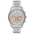 Michael Kors Watch Lexington Chronograph Rose And Silver Mk8515