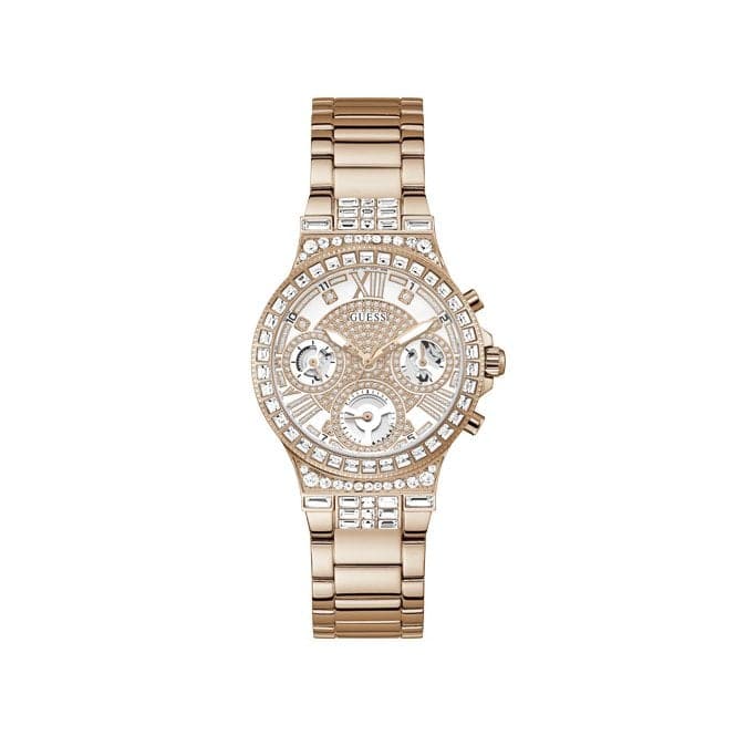 Guess Watches Moonlight Ladies Sport Rose Gold Stainless Steel Watch Gw0320l3
