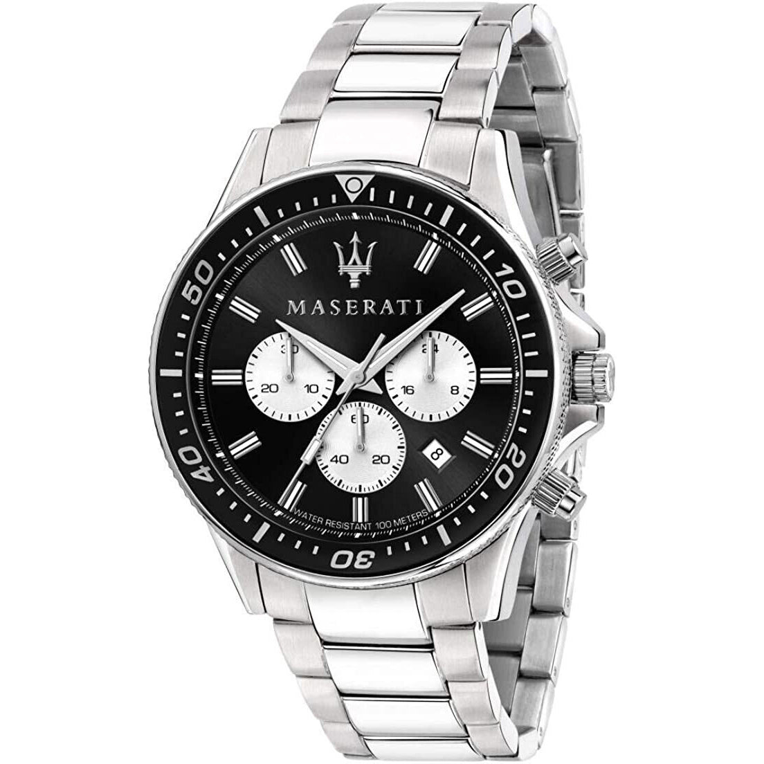 Maserati R8873640004 Sfida Chrono Mens Silver Watch