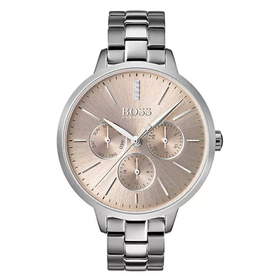 Hugo Boss Womens 1502421 Symphony Rose Gold Tone Stainless Steel Watch